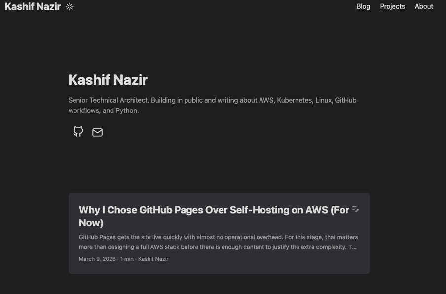 Early dark template from first pass